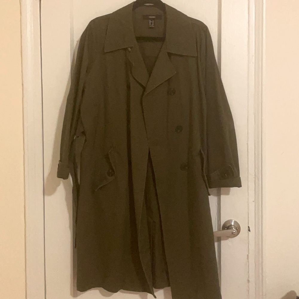 Dark green trench coat